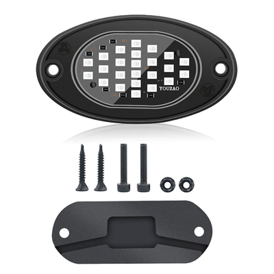 Đèn khung chống nước 12V 2835 Đèn LED màu đơn Đèn trắng tinh khiết 24 Đèn đá LED Cho xe tải Jeep ATV UTV Offroad Underglow