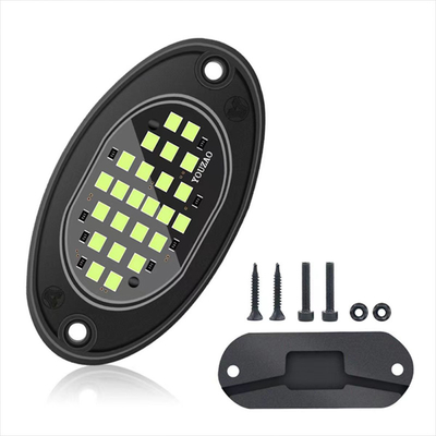 Đèn khung chống nước 12V 2835 Đèn LED màu đơn Đèn trắng tinh khiết 24 Đèn đá LED Cho xe tải Jeep ATV UTV Offroad Underglow