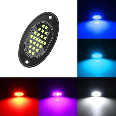 Đèn khung chống nước 12V 2835 Đèn LED màu đơn Đèn trắng tinh khiết 24 Đèn đá LED Cho xe tải Jeep ATV UTV Offroad Underglow
