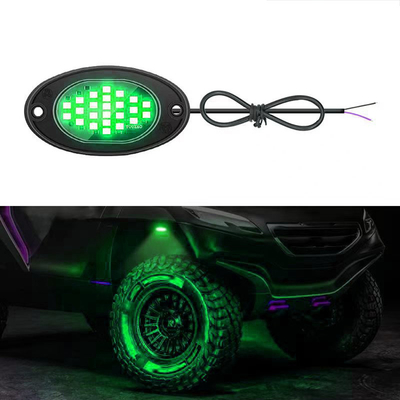 Đèn khung chống nước 12V 2835 Đèn LED màu đơn Đèn trắng tinh khiết 24 Đèn đá LED Cho xe tải Jeep ATV UTV Offroad Underglow