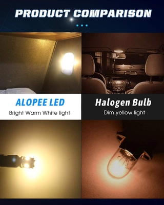 194 Bóng đèn LED ô tô 6500K Wedge T10 SMD 5050 Chip