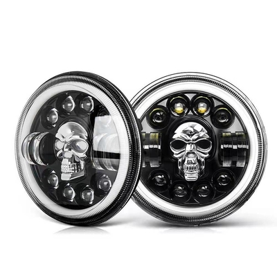 Đèn pha LED xe máy tròn 7Inch cho Harley Royal Enfield 12000lm