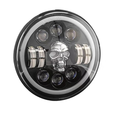 Đèn pha LED xe máy tròn 7Inch cho Harley Royal Enfield 12000lm