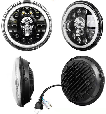 Đèn pha LED xe máy tròn 7Inch cho Harley Royal Enfield 12000lm