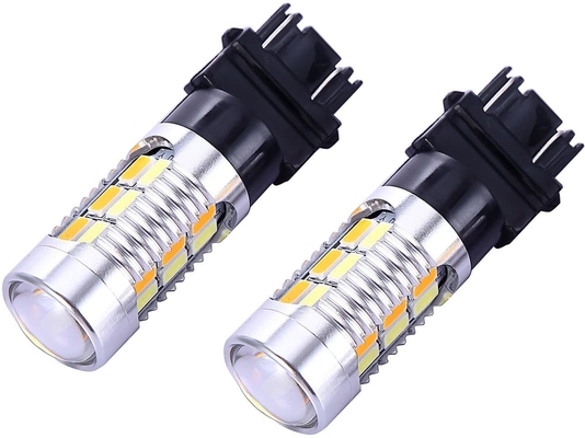 3157 3057 3357 4157 Đèn LED báo rẽ Phanh màu hổ phách Công tắc ngược 22 SMD với máy chiếu