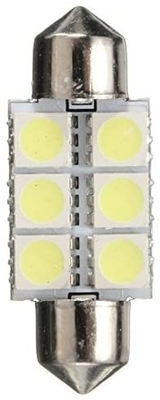 Festoon C5W 5050 6SMD LED Đèn nội thất ô tô Bóng đèn Vòm màu xanh trắng DC 12V 31mm 36mm 39mm 41mm