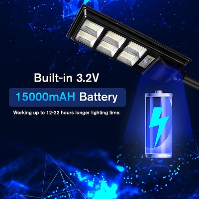 Đèn đường năng lượng mặt trời 120 Watt cho ánh sáng ban ngày 5000K ngoài trời Màu trắng lũ lụt Độ bền IP65 Chống thấm nước