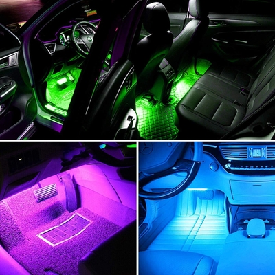 4 cái 48 Led Strip Đèn khí quyển bên trong ô tô IP65 với cổng USB Điều khiển APP